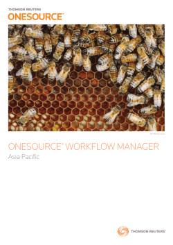 ONESOURCE® WORKFLOW MANAGER