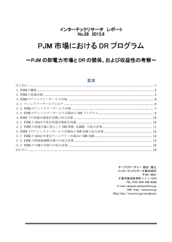 PJM 市場における DR プログラム