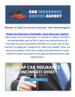 Auto insurance Agency - Cheap Car Insurance in Cincinnati, OH