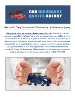 Cheap Car Insurance in Oklahoma City - Auto Insurance Agency