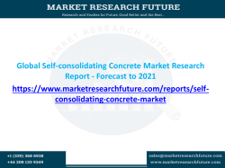 Global Self-consolidating Concrete Market
