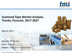 Gummed Tape Market Poised for Steady Growth in the Future