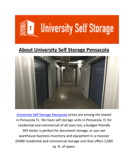 University Self Storage Units in Pensacola Florida