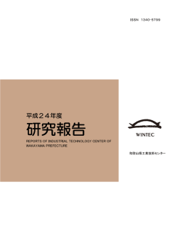 PDF 4.13MB - 和歌山県工業技術センター