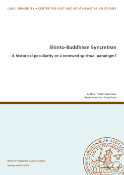 Shinto-Buddhism Syncretism - Lund University Publications