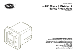 sc200 Class 1, Division 2 Safety Precautions