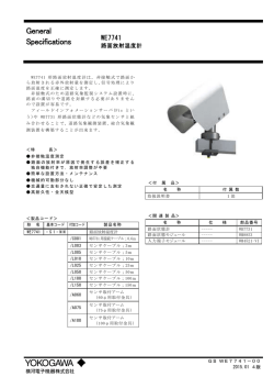 General Specifications WE7741 路面放射温度計