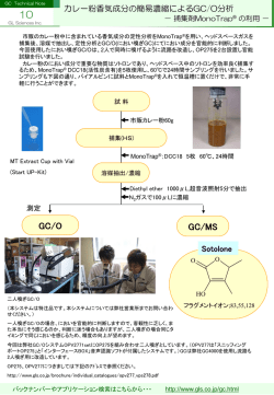 カレー粉香気成分の簡易濃縮によるGC/O分析