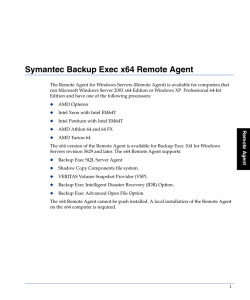 Symantec Backup Exec x64 Remote Agent