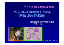 Cryofilmによる凍結切片作製法