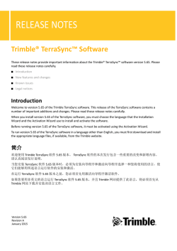 Trimble TerraSync Software Release Notes