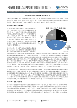 化石燃料に関する支援施策目録：日本