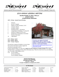 EJCA FALL BAZAAR - Edmonton Japanese Community Association