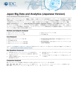Japan Big Data and Analytics (Japanese Version)