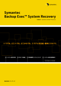 Symantec Backup Exec System Recovery Sales Guide