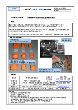 2材成形で中国生産品を国内生産化 わが社の「ひとわざ（一