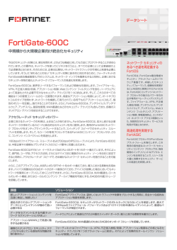 FortiGate-600C データシート