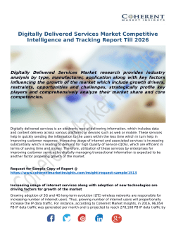 Digitally Delivered Services Market Competitive Intelligence and Tracking Report Till 2026