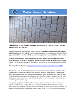 Block paving Market Research Report - Forecast to 2022