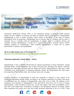 Testosterone Replacement Therapy Market New Opportunities For Growth Till 2026