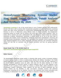 Hemodynamic Monitoring Systems Market to Incur Considerable Upsurge By 2025