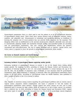 Gynecological Examination Chairs Market Foresight Research Report to 2026