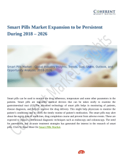 Smart Pills Market Expansion to be Persistent During 2018 – 2026