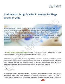 Antibacterial Drugs Market Progresses for Huge Profits by 2026