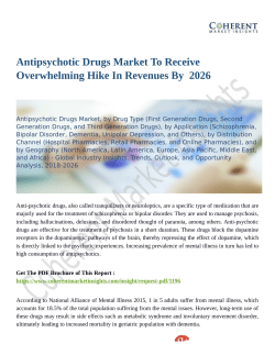 Antipsychotic Drugs Market Revenue Growth Predicted by  2026