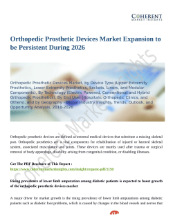 Orthopedic Prosthetic Devices Market Industrial Progress 2018 to 2026