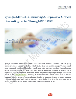 Syringes Market Best Productivity Supply Chain Relationship, Development by 2026