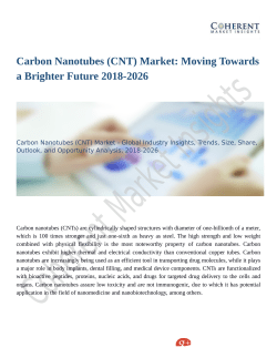Carbon Nanotubes (CNT) Market Positive Long-Term Growth Outlook 2018-2026