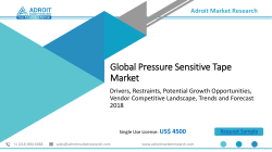 Global Pressure Sensitive Tape Market Outlook Highlights, Trends, Outlook, Growth Prospects & Growth Forecast To 2025 