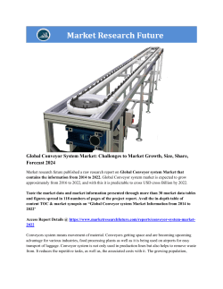 Global Conveyor System Market Research Report- Forecast 2022