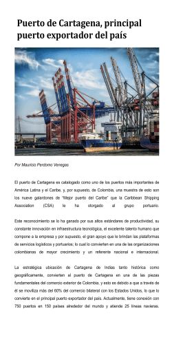 Puerto de cartagena, principal puerto exportador del pais