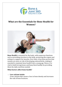 What are the Essentials for Bone Health for Women