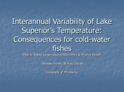 Thermal Changes in Lake Superior