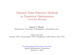 Level Set Methods in Numerical Optimization