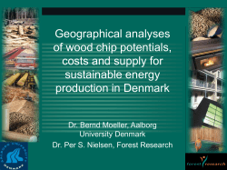 Geographical analyses of wood chip potentials, costs and supply for