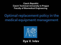 Optimal replacement policy in the medical equipment