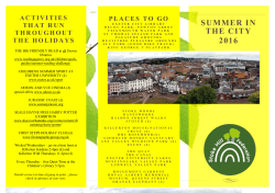 Summer in the City leaflet 19.7.16