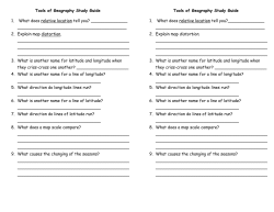 Ch. 1 Tools of Geography Study Guide