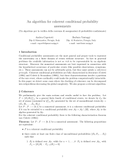 An algorithm for coherent conditional probability