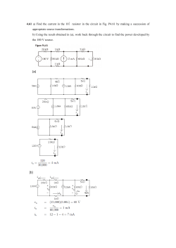 4.61 a) Find the current in the 10Ω resistor in the circuit in Fig. P4.61