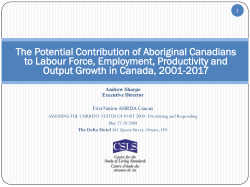The Potential Contribution of Aboriginal Canadians to Labour Force