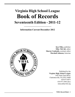 Virginia High School League Book of Records