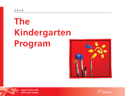 The Kindergarten Program