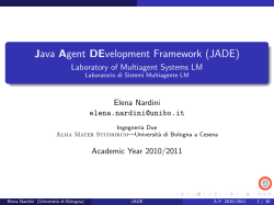 Java Agent DEvelopment Framework (JADE) - AMS Campus