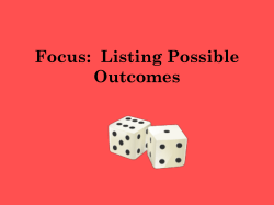 Focus: Listing Possible Outcomes