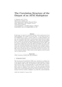 The Correlation Structure of the Output of an ATM Multiplexer